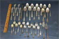 *Lot of Assorted Silver Spoons/Knives ETC