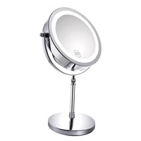 10X MAGNIFYING RECHARGEABLE LIGHTED MAKEUP MIRROR