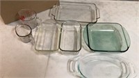 Glass Casserole Loaf Measuring Cups Pyrex Anchor
