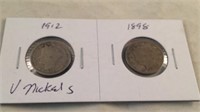 1912 and 1898 v nickel s