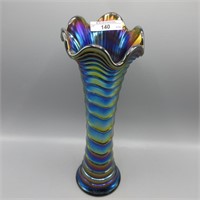 Imp. Ripple vase-11.25" elec. purple