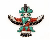 HEX Zuni Knifewing Brooch Pin