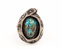 Navajo Sterling Turquoise Ring Sz. 7