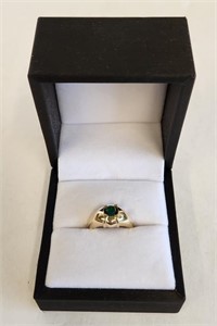KABANA 14K Gold & Emerald Ring Size 7