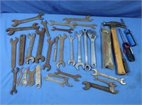 Tools-Various Wrenches, Hammer, Phillips