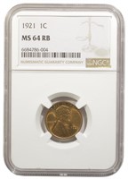 NGC MS-64 RB 1921 Cent