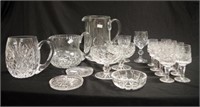 Collection cut crystal tableware