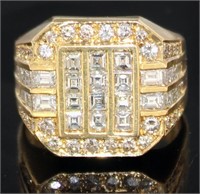18k Gold Brilliant 2.86 ct Natural VS Diamond Ring