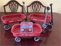 Radio Flyer Wagons (2) Little Red Racer (1) w/Mini