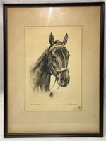 R. H. Palenska Signed Horse Engraving, War Admiral