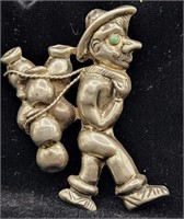 Mexico Sterling .925 Traveling Man Brooch