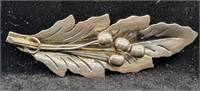 Taxco Sterling .925 Leaf & Berries Brooch