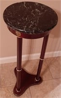 Marble Top Plant Stand, Ht. 28 inches