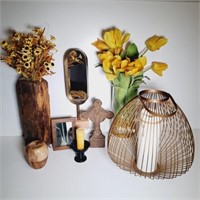 Vases, Candle Holders, Cross, Wood Apple