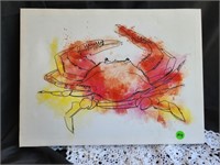 crab artwork  on canvas