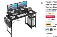 Mexin 47 Inch Computer Desk with Monitor Stand