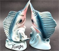 Set of Vintage “Swordfish” Shaped S&P Shakers