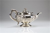 William IV Scottish silver teapot
