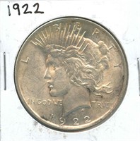 1922 Peace Silver Dollar