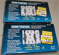 2 New Packages White Duplex Receptacles