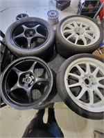4 of Assorted 4x18x9 Wheel Rims