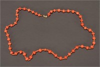 Lovely Chinese Coral Bead Necklace,