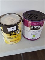 2 cans paint, 1 full, 1 part