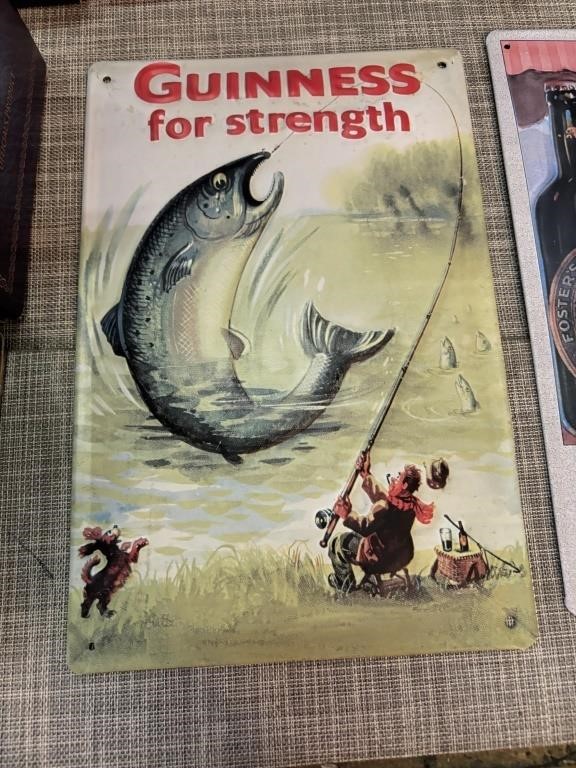 Guinness for strength metal sign