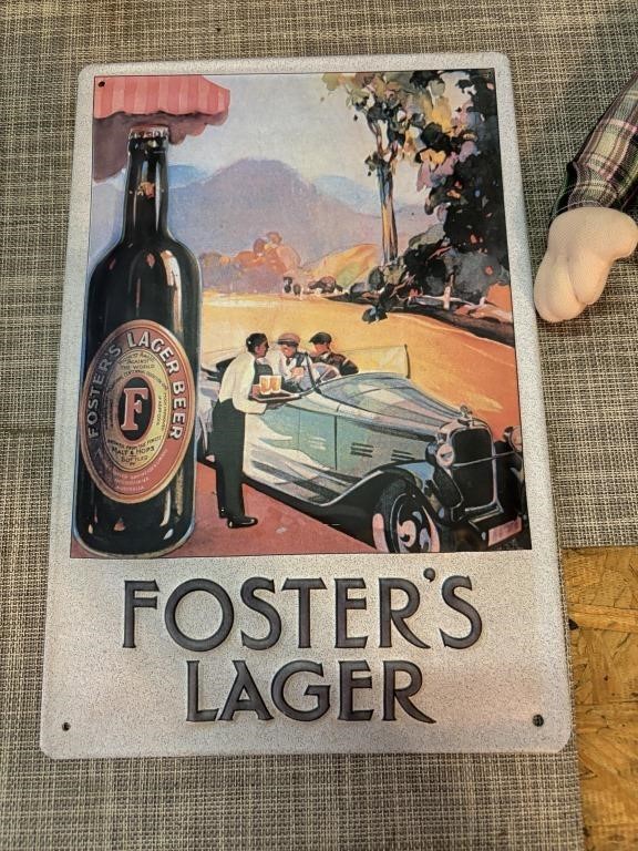 Fosters lager metal sign