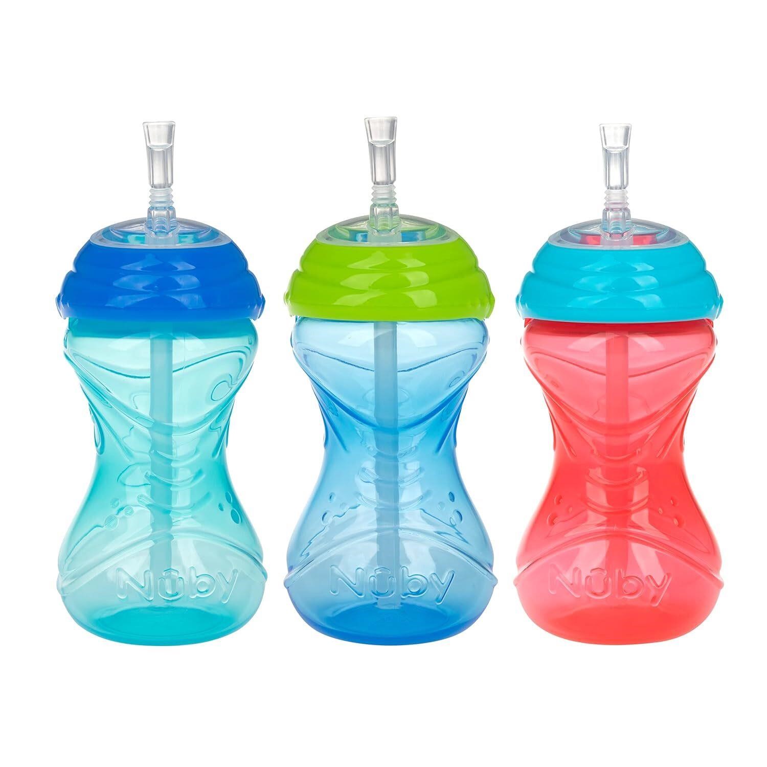 Nuby 3 Piece No-Spill Easy Grip Cup  10 Oz
