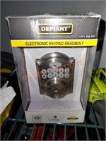 Defiant electric keypad Deadbolt