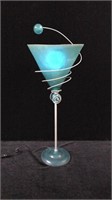 20 Inch Vintage Martini Glass Table Lamp