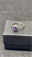 Sterling Silver Size 7 Amethyst Ring