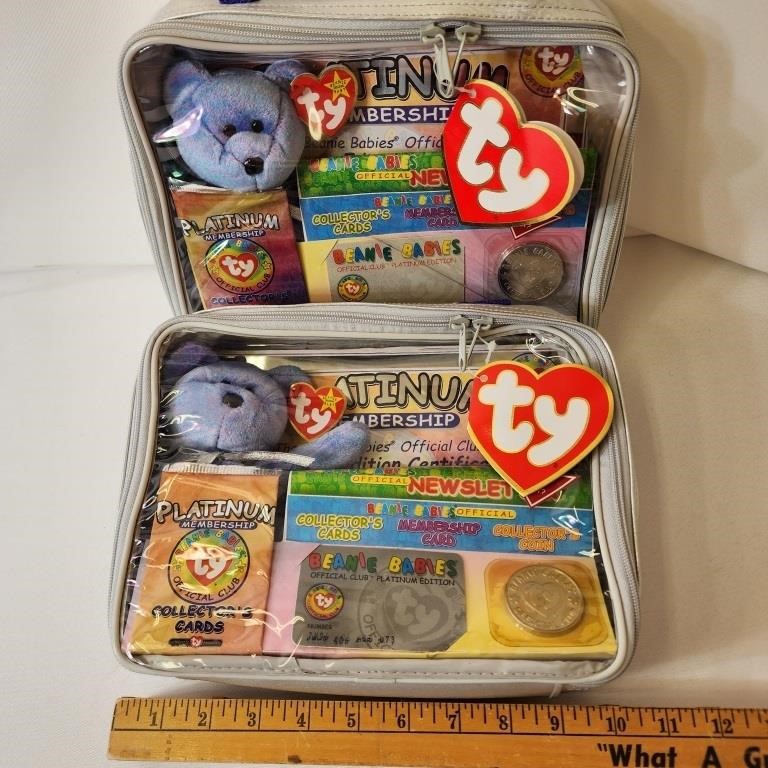2 Beanie Babies Platinum Mem Kits