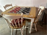 TABLE WITH 3 CHAIRS