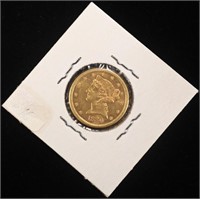 1880-S $5 GOLD LIBERTY BU