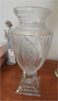 Large Sterling Co. leaded crystal vase 14”