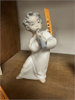 LLADRO PORCELAIN SCULPTURE ANGEL E FLUTE