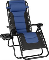 PHI VILLA Padded Zero Gravity Lounge Chair  Blue
