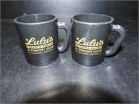 2 1990's Lulu's Kitchener Shot Glasses