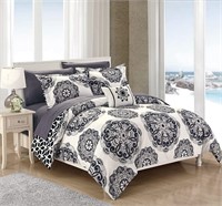 Barcelona 8 Pc Reversible Comforter Set Full/Queen