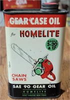HOMELITE CHAIN SAWS GEAR CASE OIL EMPTY TIN CAN