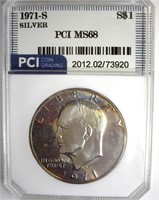 1971-S Silver Ike MS68 LISTS $6500