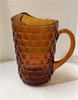 Gorgeous Fostoria American Amber glass pitcher