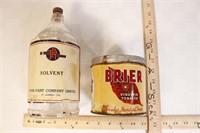Whiskey Bottle / Brier Tin