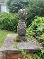 Pair of concrete pineapples