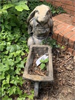 Concrete rabbit statue