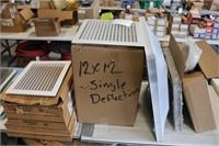 ASSORTED WHITE STEEL GRILLS AND DEFUSERS