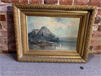 Seascape Oil Painting, Gilded Frame