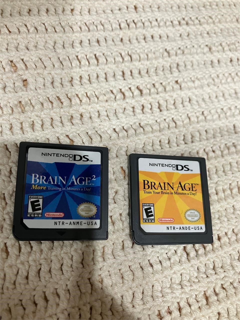 Nintendo DS games brain age one and two